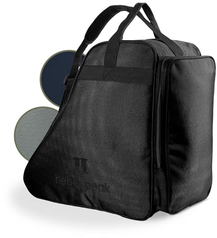Heber Peak – Skischuhtasche wasserfest CedarHe. Ski Boot Bag Basic – Ski Boot Bag 43x43x23cm für 1 Paar Skischuhe – Tragetasche mit Schultergurt, Zusatzfach & Zwei-Wege-Reißverschluss