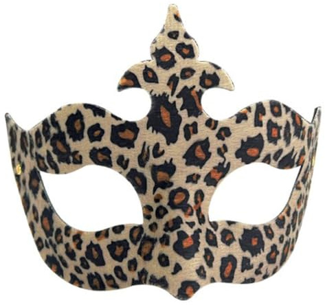 Leoparden Halbmaske Für Damen Und Herren,Tiermuster Augenmaske Style M | Mit Elastischem Band,Karneval Maske Für Maskenball,Fasching,Mottoparty,Halloween Und Cosplay Verkleidung,Style M