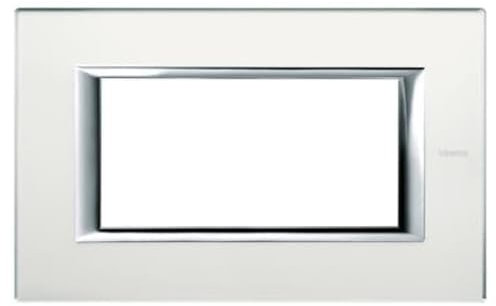 BTicino HA4804VSA Axolute Placca Rettangolare, 4 Moduli, Grigio