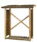 WEIDENPROFI Holzregal, Holzlege für die Lagerung von Brennholz und Kaminholz, Holzgestell mit Weidengeflecht, Größe (LxBxH): 140 x 70 x 190-210 cm