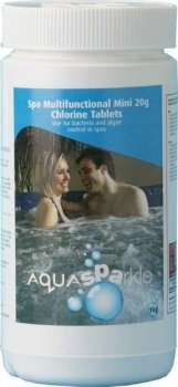 AQUASPARKLE Aqua Sparkle Multifunctional Stabilised Chlorine Tablets 1kg with Clarifier