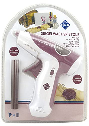 Pebaro Wireless Sealing Wax Gun with Sealing Sticks for Making Wax Seals 26 x 18.5 x 5 cm