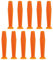 SPORTS WORLD VISION Saughalter-Einführ-/Entferner | Nur Harte Kontaktlinsen und Augenprothesen | Orange | 10 Stücke