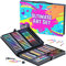 GirlZone Geschenke für Mädchen - Kunstset für Kinder Bestehend aus 118 Teilen - Bastel Set für Kinder - Malkasten & Malkoffer -Mädchen Geschenke 3 4 5 6 7 8 9 10 11 Jahre