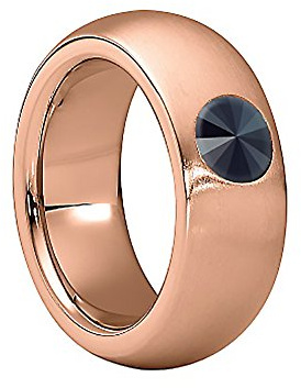 Heideman Damen Ring coma Schmuckring Fashionring rosegold vergoldet aus Edelstahl mit Stein weiß von