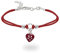 inSCINTILLE Braccialetti Bambina con Filo Cerato e Charm in Argento 925, Girotondo Bracciale Bambina e Bambino (Cuore Rosso)