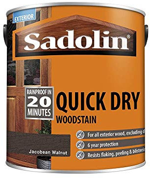 Sadolin Quick Drying Woodstain 2.5 litre Std Colour - Jacobean Walnut