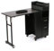 Urbanity Compact Foldable Folding Nail Station Salon Manicure Table Desk black