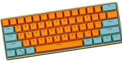 Sunzit Keycaps, 61 Keycaps Backlight Zweifarbig Mechanische Tastatur PBT Tastenkappe für GH60 / RK61 / ALT61 / Annie/Keyboard Poker Keys - B