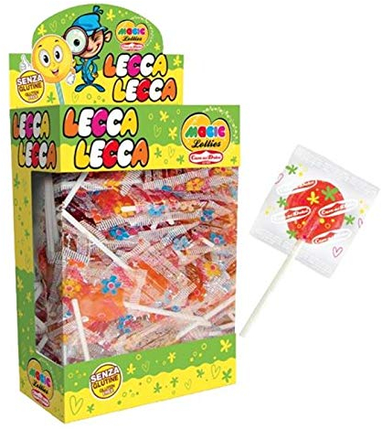 100 LECCA LECCA SFUSI MAGIC LOLLIES PIATTO CASA DEL DOLCE ALLA FRUTTA-CARAMELLE-CLASSICO
