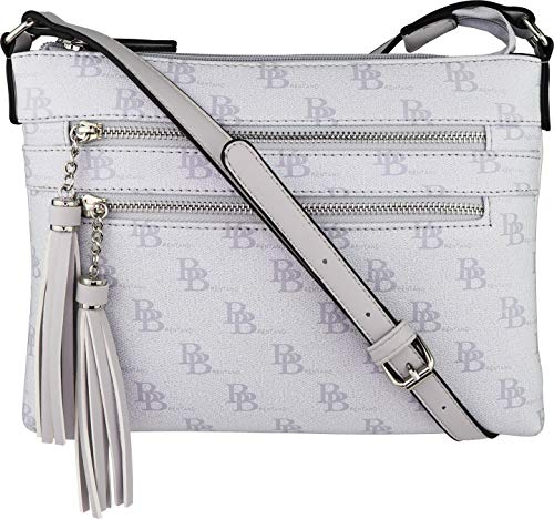 B BRENTANO Damen Crossbody Bag Umhängetasche, Grau-Mb