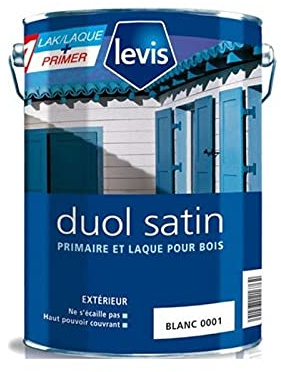 Primaire et laque pour bois Duol Levis satin blanc - Contenance: Pot de 1 L