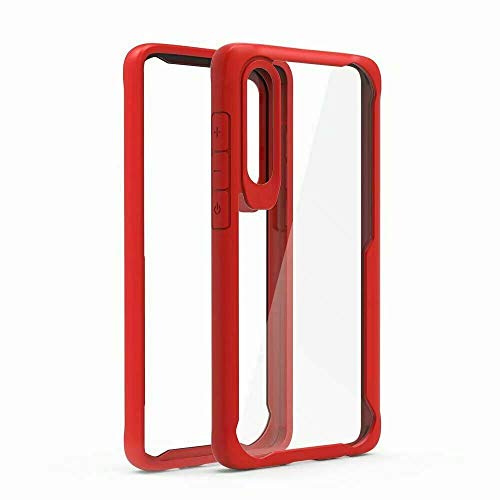Lobwerk Hülle für Huawei Honor P30 Slim Case Cover Outdoor Handyhülle aus TPU Stoßfest Extra Schutz Robust Rot