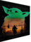 Magic Canvas Art Star Wars Grogu Leinwandbild 1- teilig Hochwertiger Kunstdruck Wandbilder – P5368, Größe: 40 x 30 cm, Mehrfarbig