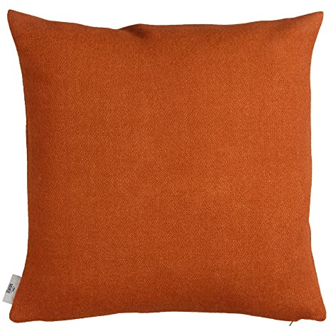RØROS TWEED - Stemor Kissen - Wollkissen aus norwegischer Lammwolle - Design von Kristine Five Melvær - Kissenmaße: 50 x 50 cm (106571 - Rust, 50 x 50 cm)