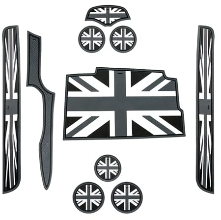 CHFXFL for Mini Cooper R56 R60 F56 F55 F54 F60 Cup Coaster Water Coaster Door Groove Mat Cup Holder Decoration Accessories Countryman Car Cup Holder Anti-Skid Storage Mat