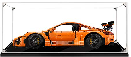 Kiyoyo Transparent Acryl Vitrine Schaukasten Für Lego 42056 Technic Porsche 911 GT3 RS, Staubdichte Vitrine Kompatibel Mit Lego 42056 (Lego-Modell Nicht Enthalten)