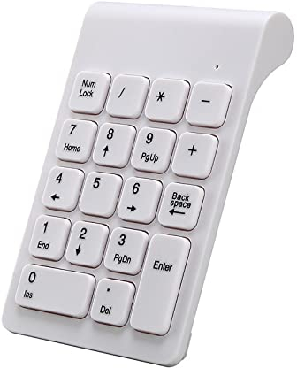 Clavier numérique filaire ultra fin avec 18 touches pour iMac/Mac Pro/MacBook Pro/MacBook Air/ordinateur portable/PC de bureau Blanc