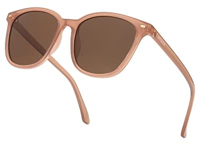 Myiaur Polarised Sunglasses Women Square Lens, Oversized Mirrored Sunglasses with UVA UVB Protection