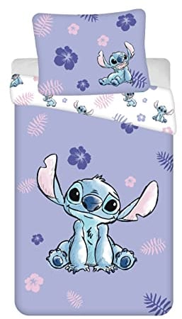Jerry Fabrics F Bettwäsche – Lilo & Stitch – 2-teilig – Kinder – Bettbezug – 140 x 200 cm – Kissenbezug – 70 x 90 cm – 100 % Baumwolle