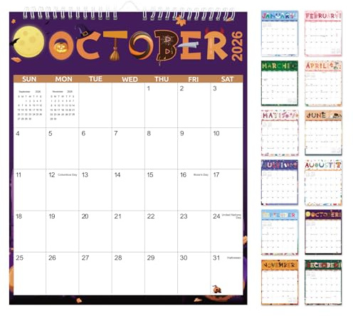 Zuozee Wandkalender 2023–2024, 16 Monate, großer Kalender 2023–24 für die Wand, läuft von September 2023 bis Dezember 2024–35,6 x 27,9 cm, perfekt für die Organisation zu Hause, im Büro und in der