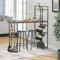 ModernLuxe Breakfast Bar Table and Stools Set, 3-Piece Set, Dining Table and Chairs Set for Kitchen, Living Room, Dining Room, Sturdy Metal Frame, Industrial, Rustic Brown