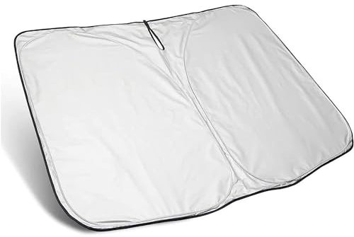 Coche Lunas Delanteras Parasoles para Volkswagen Polo Hatchback 2006-2010, Auto Ventana Parabrisas Parasol Protección Solar UV Paraguas,A/Silver