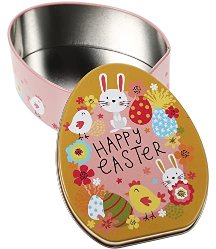 LALAFINA Schmuckkästchen Ostern Basteldose Osterkörbchen Blechdose Osterdeko Box