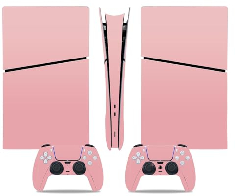 GALSOR PS5 Slim Skin Digital Edition Rosa Vinyl Kratzfest Kompatibel 67822 Skins Wraps Geschenk