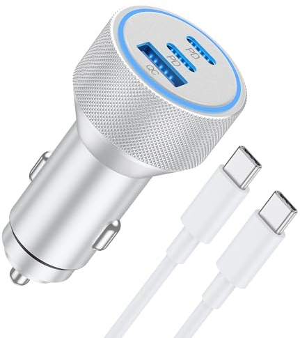 WODENTA for iPhone 17/16/15 Pro Max Car Charger, 67W 3-Port Fast USB C Car Charger Power Cigarette Lighter Adapter with 3FT USB C to C Cable for iPhone 17/17 Pro/Air/17e/16/15 Pro Max/Plus/16e, iPad
