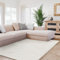 Interiyou Fargo - Teppich Wohnzimmer 60x120 cm Creme - Kurzflor Waschbar und rutschfest - Flauschiger Fellteppich aus Kunstfell - weicher Langflor Fell