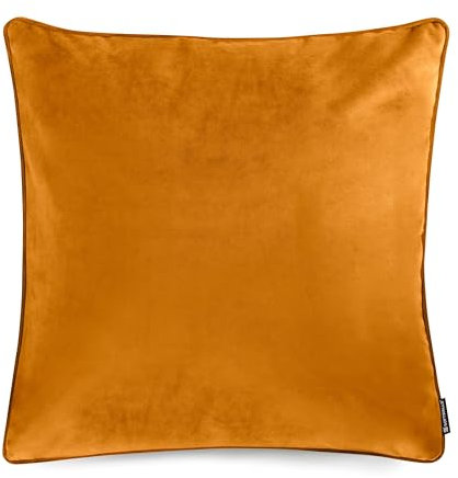 softwalls Kissenbezug Classic - Kissenhülle Samt - Dekokissen | Goldgelb - 50 x 50