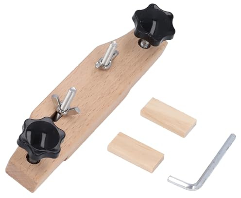 Guitar Bridge Clamp, Maple Wood | Metal Luthier Tool for Acoustic Guitar Bridge Repair with Cork Spacers