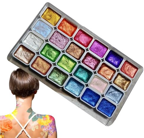 Shimmer Aquarellfarben-Set, metallische Aquarellfarbe für Künstler, Perlmutt-Aquarell-Set, Perlmutt-Malset für Kinder und Erwachsene