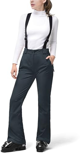 33,000ft Damen Skihose Wasserdicht Hosenträgerhose Warme Softshellhose | Winddichte Snowboardhose, Gefütterte Schneehose, Skilanglaufhose, Thermohose, Wanderhose Outdoorhose Ski Pant für den Winter