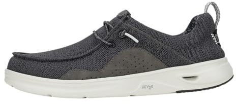 HEYDUDE Wally Hey2O Mesh Black/Monument Grey Size 11, Men’s Shoes, Men's Slip-on Loafers, Comfortable & Light-Weight