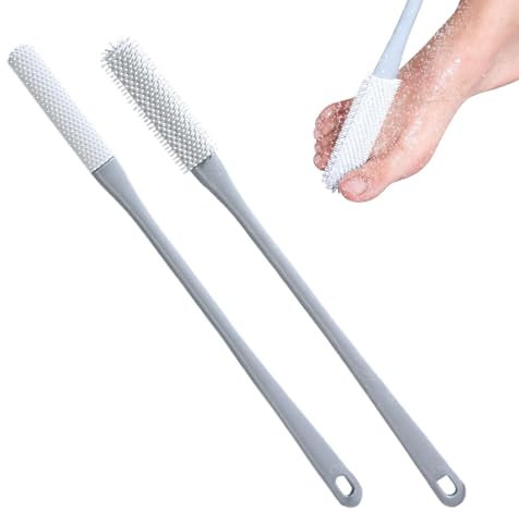 Long Handle Toe Brush, Nail Brush For Cleaning Fingernails, Toe Brush For Shower With Long Handle, Foot Scrubber In Shower, Deep Cleaning For Elderly Seniors
