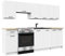 3E 3xE living.com Küchenzeile in Farbe: Weiß, A: B: 240 cm, H: 203 cm, T: 46 cm
