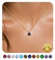 Kenivira Gold Kette für Frauen Geburtsstein Halskette 18K Gold Halskette mit Cubic Zirkonia Anhänger Geburtstag Geschenke für Damen Schmuck
