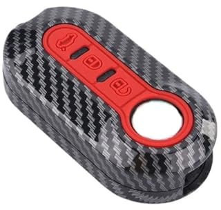 Schlüssel Gehäuse Für FIAT Für 500 Für 500L Für 500X Für Abarth Carbon Abs Auto Schlüssel Fob Shell 3-Taste Autoschlüssel Hülle Cover(1)