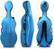 Yinfente Custodia per violoncello in fibra di carbonio 4/4, manico integrato, ruota, cinturino posteriore, portatile, custodia rigida leggera, impermeabile, bel regalo per le vacanze (blu)