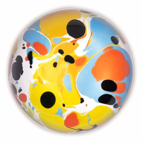 AMÉLIN ARCHIVE Briefbeschwerer aus Glas für den Schreibtisch, niedliches Schreibtisch-Accessoire mit Filz-Rückseite und Kuppel-Design, abstrakt