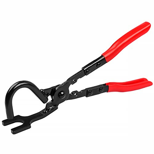 Exhaust Hanger Removal Tool 11 inch Universal Car Exhaust Rubber Bracket Clamp Pliers with Anti-Slip Handle Multi-Function Exhaust Hanger Removal Pliers Vehicle Maintenance Plier for Cars Trucks