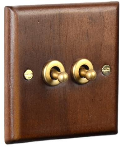 Lichtschalter, Retro -Lichtschalter, industrielle Holzschaltplatten, Vintage Practical Möbel Accessoires für Hotel, Homestay, Einkaufsmöglichkeiten