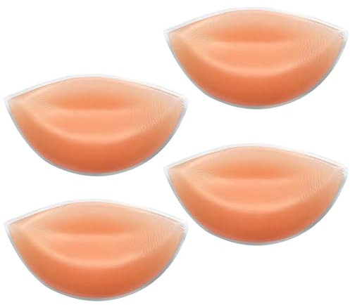 2 Pair Silicone Bra Fillets，Silicone Bra Pads Inserts Breast Push Up Enhancers Pad for Bras,Chicken Fillet Bra Inserts,Reusable Breasts Fillets Gel Booster Insert Pads for Women Girls Bikini, Bras