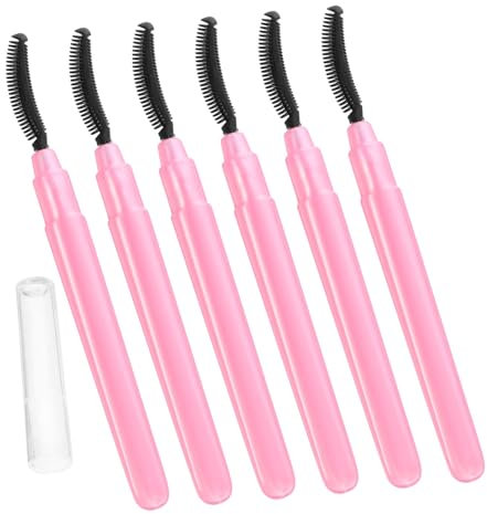 NIYANGLE 6pezzi Spazzole Per Mascara e Sopracciglia Applicatori Per Estensione e Styling Brow Copertura Protettiva e Pratici Per Routine Makeup