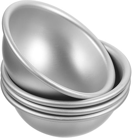 Hemobllo 4pezzi Stampo Per Torte Semisferico in Alluminio Teglia Da Forno Per Dolci Facile Da Pulire e Trasportare