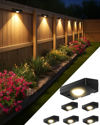 FabStyl Solarlampen für Außen Wand Solar Wandleuchte 3 Farbtemperaturen | Zaunbeleuchtung Solarleuchte 30H Leuchtdauer IP65 Wasserdicht, Einfache Installation für Garten Terrasse Home Decoration