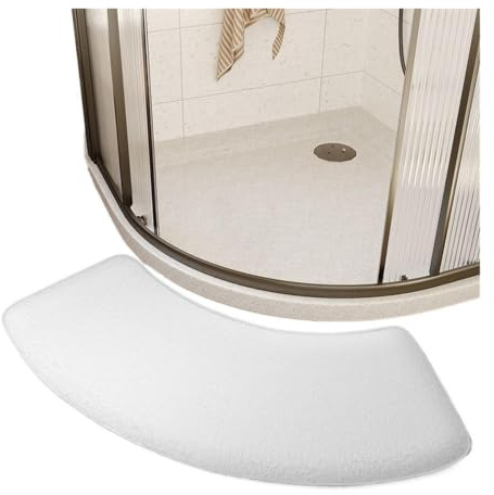 AYWTIUN Tappeto doccia curvo Tappetino curvo for porta del bagno, assorbente addensato