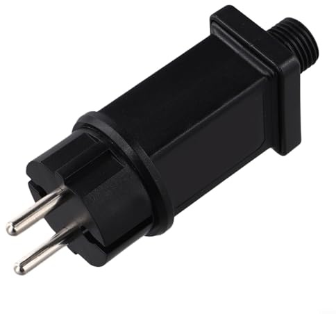HOHOVYVY 4,5V Stromadapter IP44 Wasserdichter Transformator 4,5W 1A Für LED Lichterketten Innen Und Außenbereich Weihnachtsbeleuchtung Schwarz(1 Stück)